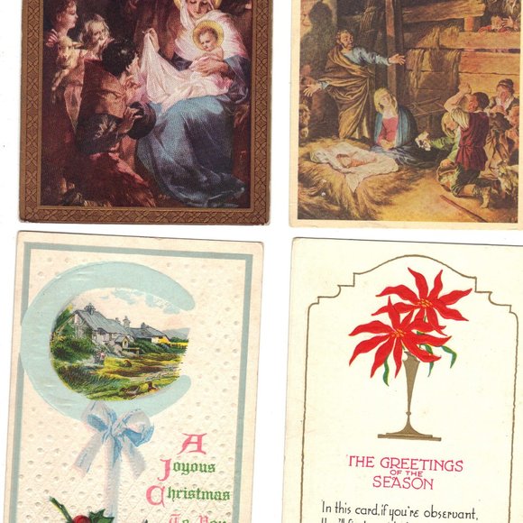 Lot of 4 Antique Christmas Postcards  - Lot 936 - Picture 1 of 2